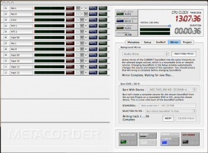 Metacorder’s slick appearance and operation is very similar to the operating system of a dedicated hard disk recorder – including mirroring options.
